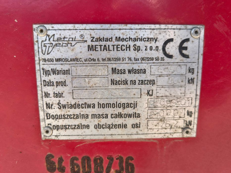Naczepa rolnicza METALTECH 18t