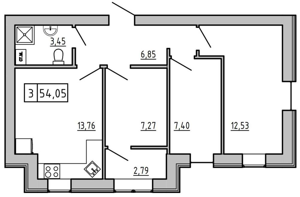 ПРОДАМ Простору 3-кімнатну квартиру в ЖК "Кекс" поруч з ЖМ 7 Небо