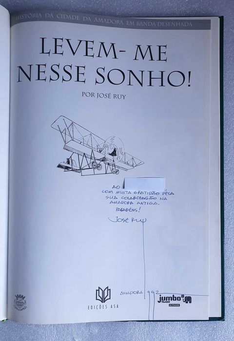 Levem-me Nesse Sonho- com dedicatória de José Ruy