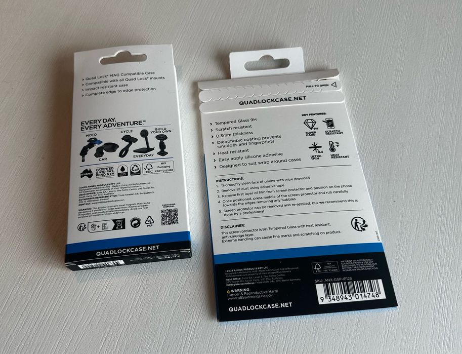 Capa e Protector QuadLock iPhone 12 Mini NOVOS