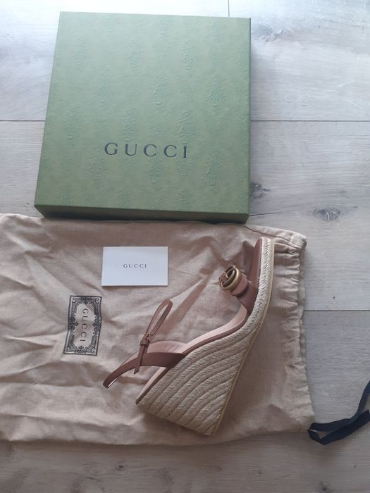 nowe - espadryle na koturnie gucci 40 1/2