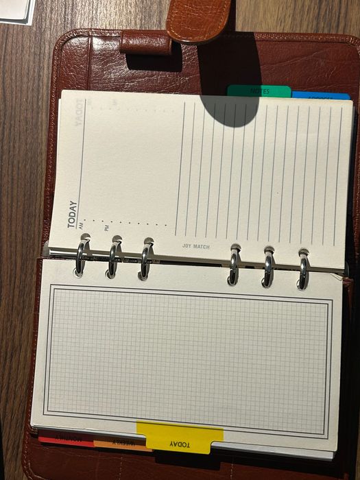Agenda Filofax em pele como nova, 10€
