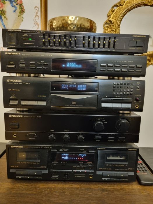 Wieża Pioneer CD, Radio, odtwarzacz kaset, korektor