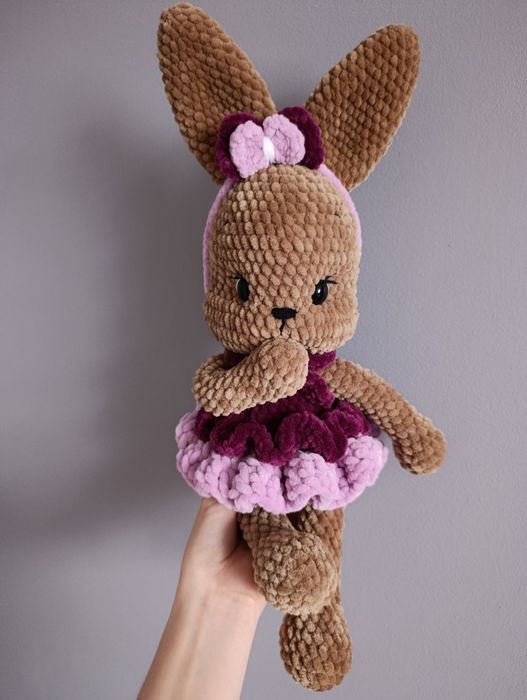 Króliczek Coco maskotka Handmade rękodzieło dekoracja przytulanka