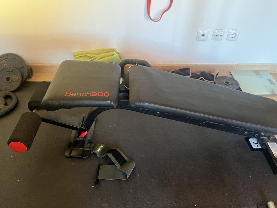 Rack musculacao decathlon 900 + banco musculacao decathlon 900