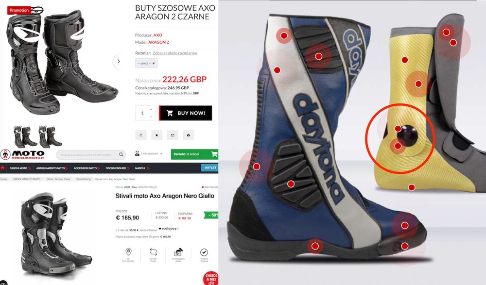 Botas para moto AXO Aragon como novas