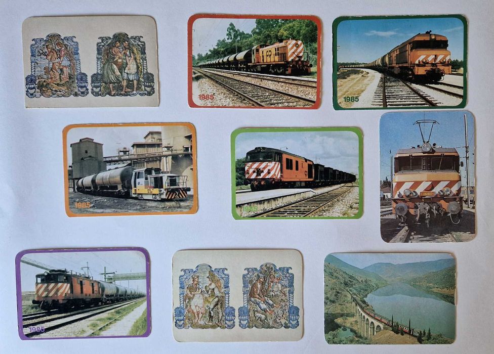 Calendários dos Caminhos de Ferro Portugueses entre 1981 a 1992