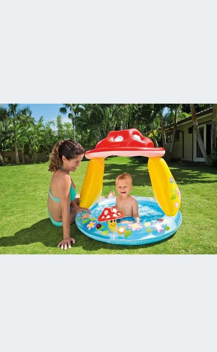 Basen dmuchany okrągły Intex 102 x 102 cm nowy grzybek muchomorek