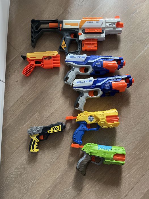 4 Nerf, 2 X shot, 1 no name