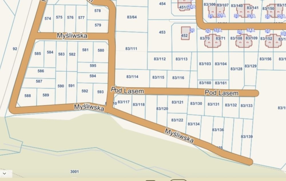 Działka w Baninie pod bliźniaka lub dom jednorodzinny