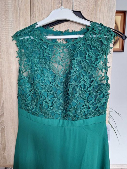 Sukienka r. 44 w kolorze butelkowej zieleni