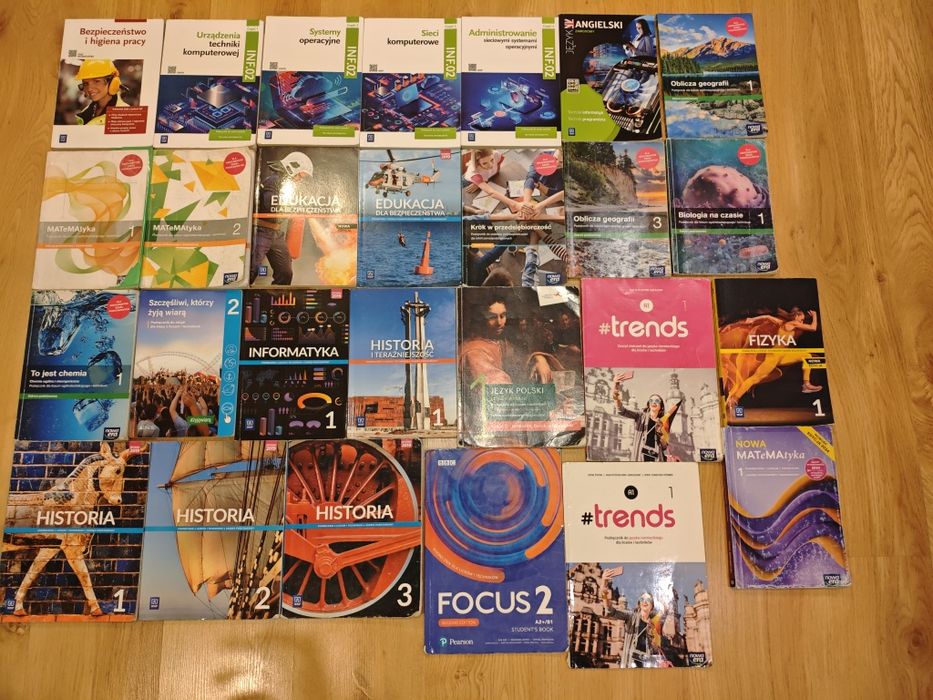 Podręczniki szkolne liceum i technikum klasy 1,2,3
