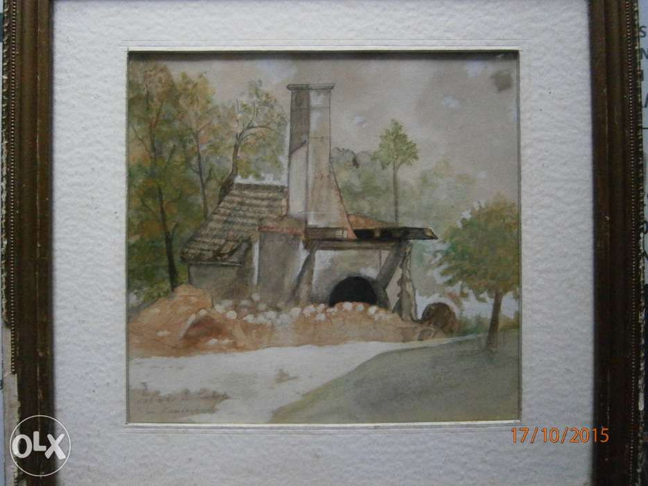 obraz akwarela w ramkach