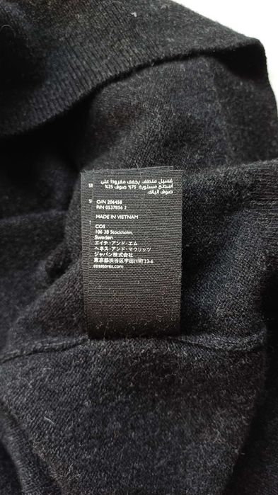 Ciemnoszary wełniany golf COS rozm. L