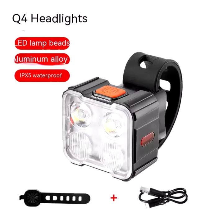 Вело фонарь 4 линзы, TYPE-C