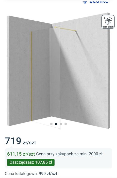 Szyba deante walk-in nowa
