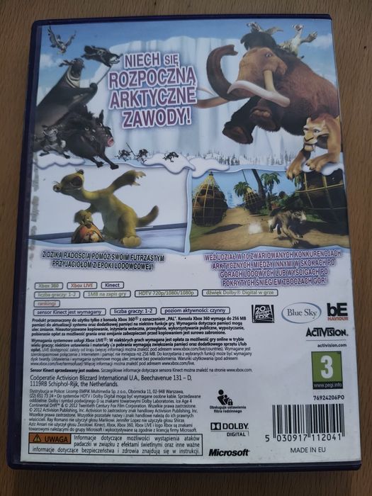 Gra Xbox 360 Epoka Lodowcowa Wędrówka Kontynentów Arktyczne Igrzyska