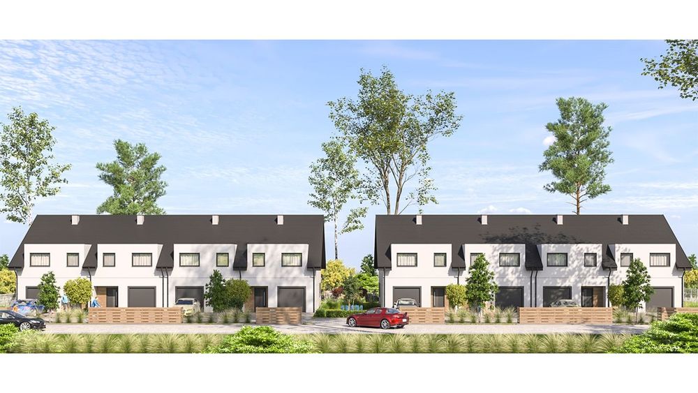 Prawie Gotowy Kanalizacja Duży Ogród Rolety Ostatni Skrajny Z Garażem - Więcej