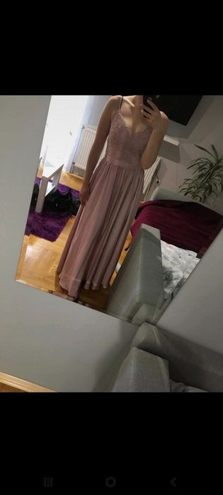 Sukienka pudrowy róż