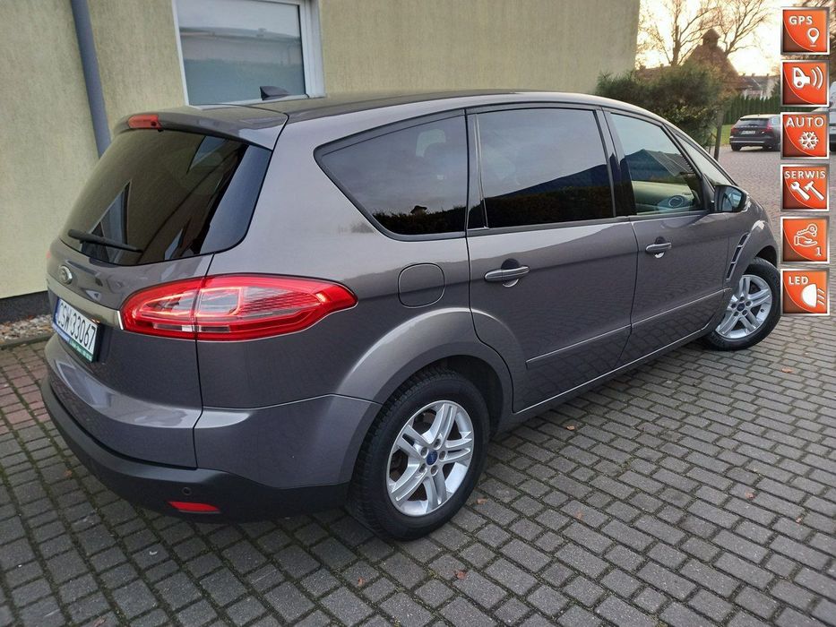 Ford S-Max Tdci Lift 2xLedy Duża Navi 138TysKm Przebiegu 100%Bezwypadkowy Zadbany