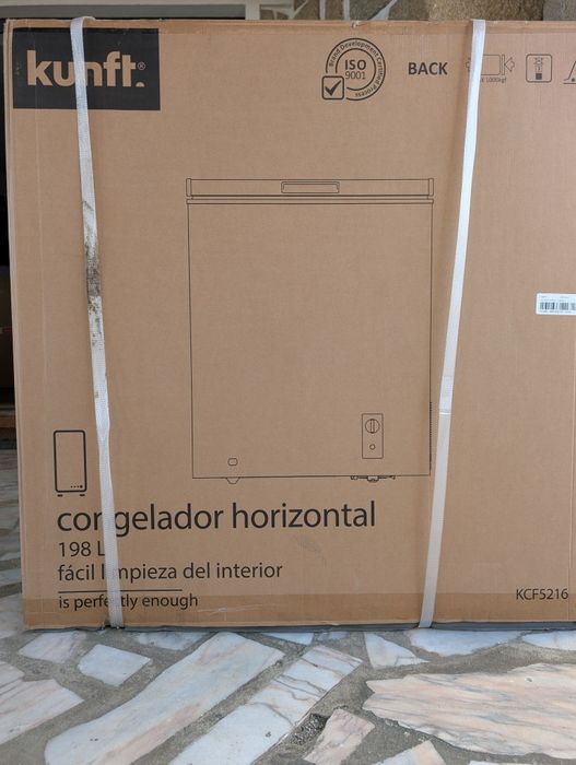 Arca Horizontal KUNFT - 81.6 cm - 198 L - Branco - Nova c/garantia