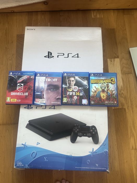 Ps4 slim 1TB + диски
