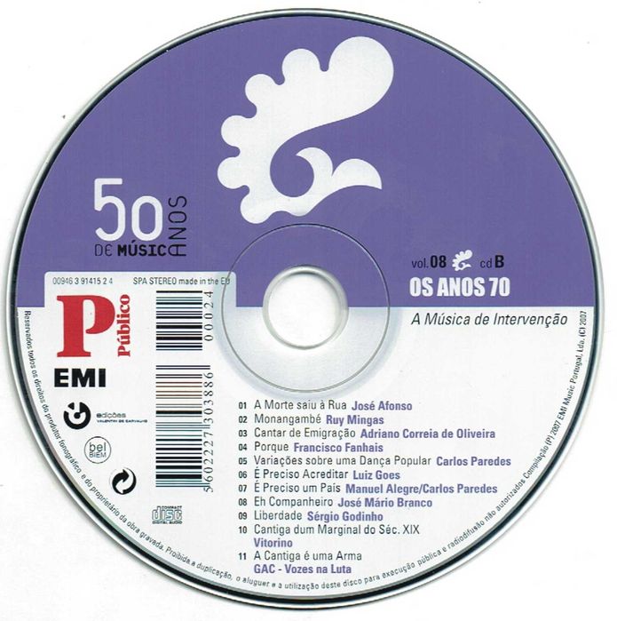 O Melhor Da Música Portuguesa - Vol. 08 - Os Anos 70