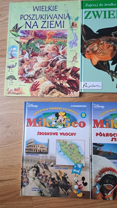 Książki edukacyjne- 8 szt. Twarda oprawa
