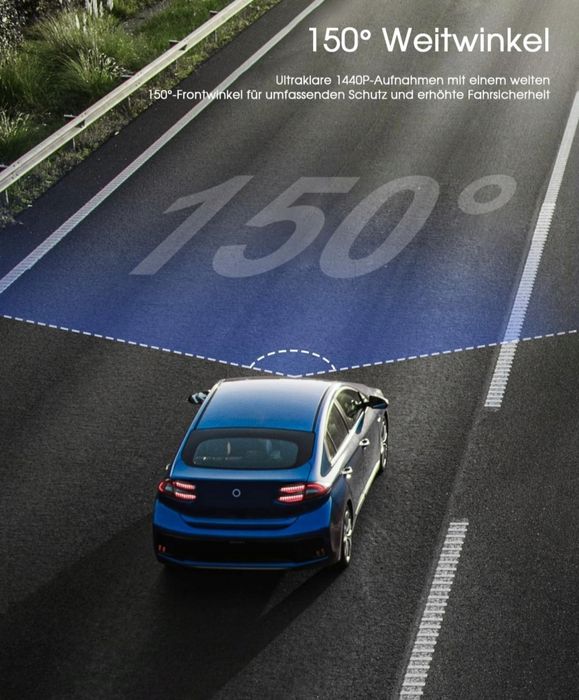 Kamera samochodowa WiFi 2K szeroki kąt widzenia