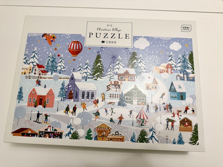 Puzzle 1000 zimowy krajobraz - 1 raz ułożone