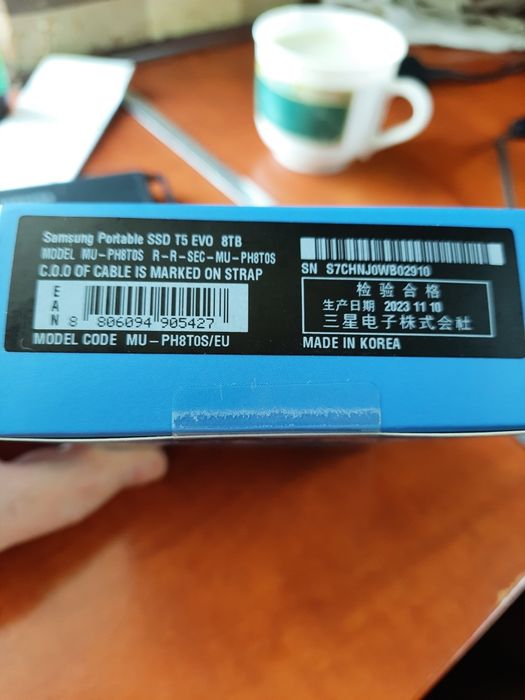 Dysk zewnętrzny,8tb.samsung T5 EVO,usb-c 3.2.Gwarancja