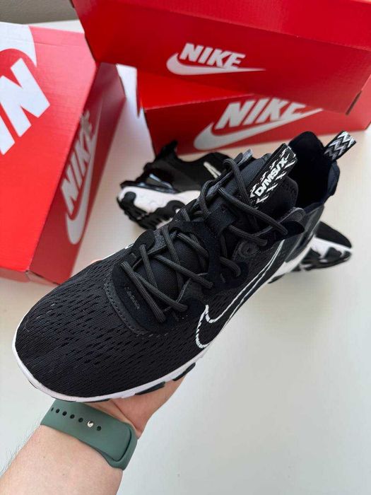 Чоловічі кросівки Nike React Vision "Black-White" ND. Розміри 40-45