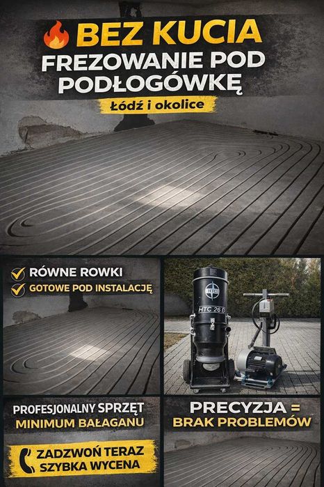 Frezowanie pod ogrzewanie podłogowe