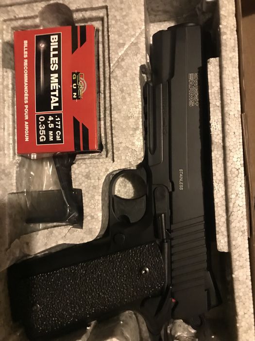 Pistolas Pressão de ar CO2 SEM blowback Borner  WC 401 - Crosman Wildcat - SwissArms PT92 e Jericho 941
