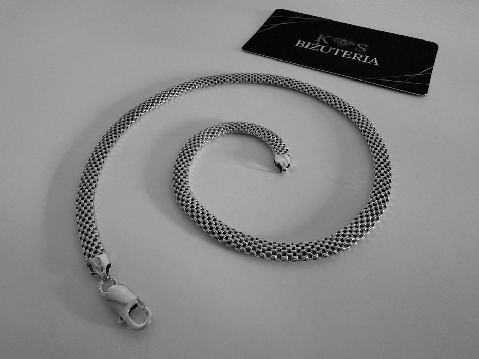 Srebrny Łańcuszek splot "ŻMIJKA" 43,5 CM 13 GRAM ! PR. 925 Okazja !