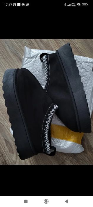 Hit mule uggly platform chodaki gruba podeszwa klapki laczki insta fu