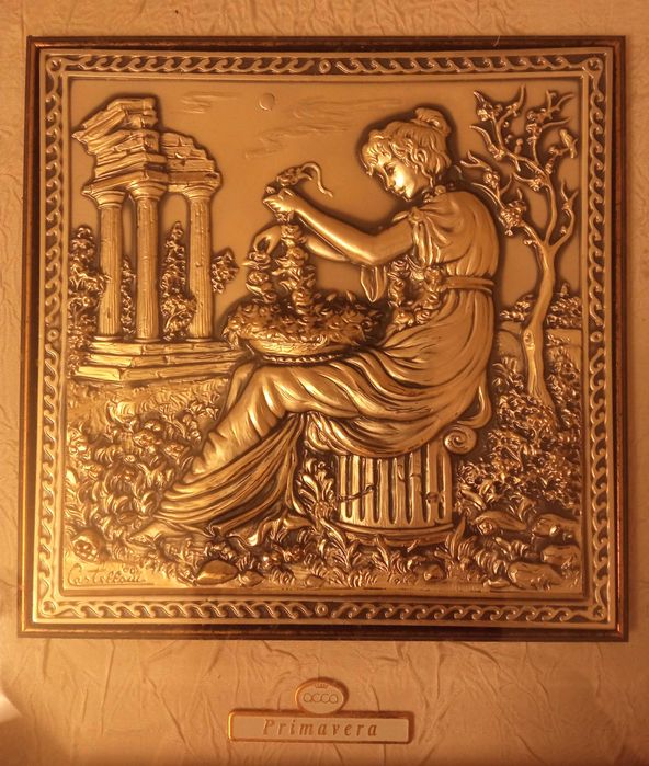 Quadro acca,  placa Primavera em prata