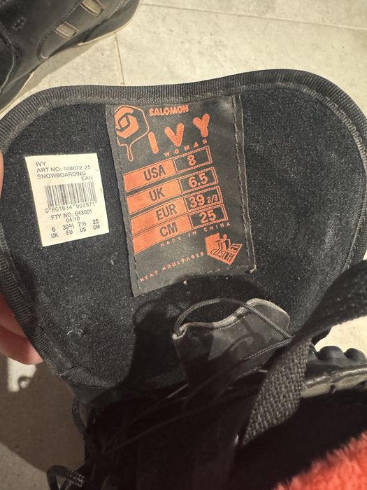 Buty salomon snowboardowe 39roz 25cm Lodz
