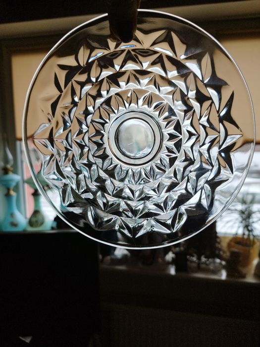 Talerze deserowe huty szkła Ząbkowice