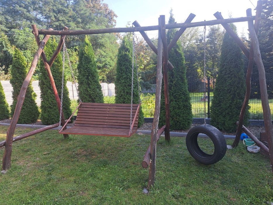 Sprzedam huśtawke ogrodową drewnianą