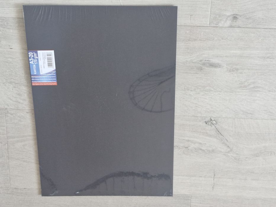 Karton czarny A3 170g 20 arkuszy