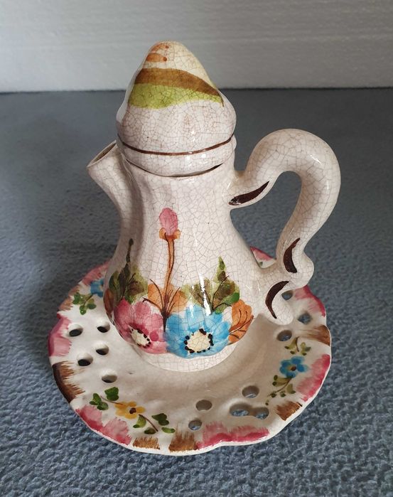 Pequeno Jarro de porcelana crackled, pintado à mão
