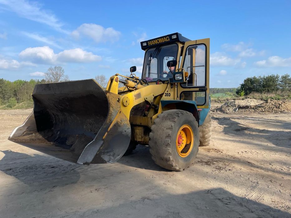 Ładowarka Hanomag 35D szybkozłącze widły