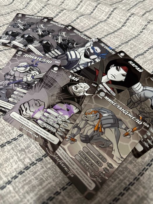 Серебрянные карточки Черепашки Ниндзя