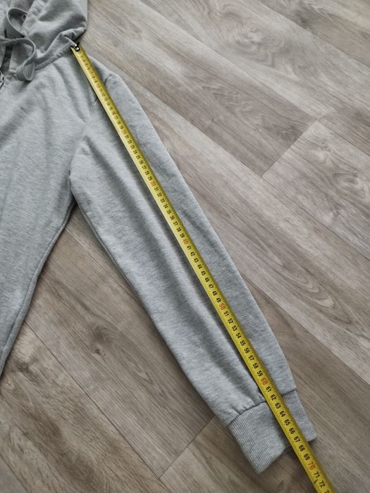 Bluza z kapturem rozpinana szara rozmiar S
