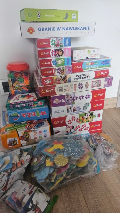 Puzzle gry memory kolejka dużyvzestaw dla 2 3 latka