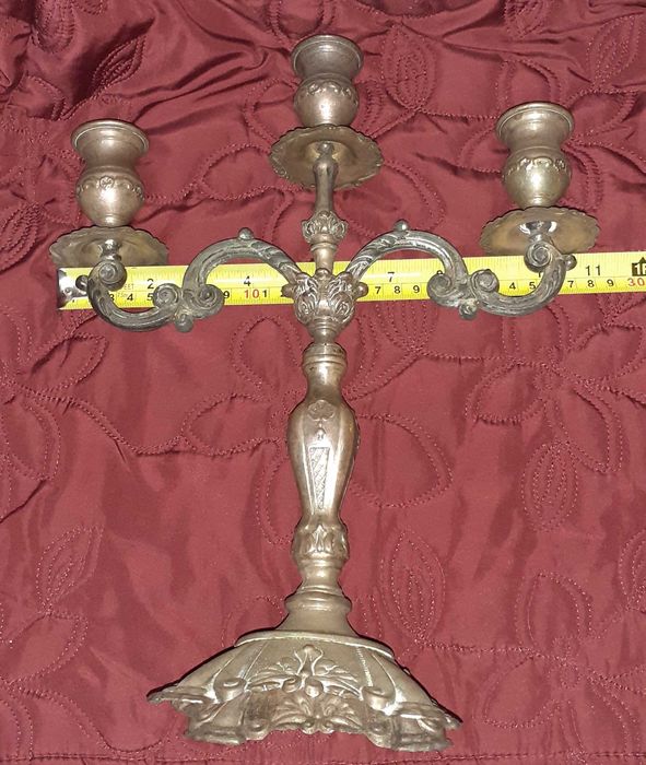 Castiçal em Latão com Banho de Casquinha