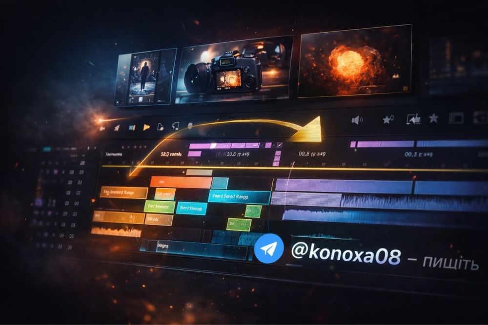 Монтаж відео для TikTok / Reels / Shorts — утримання з перших секунд