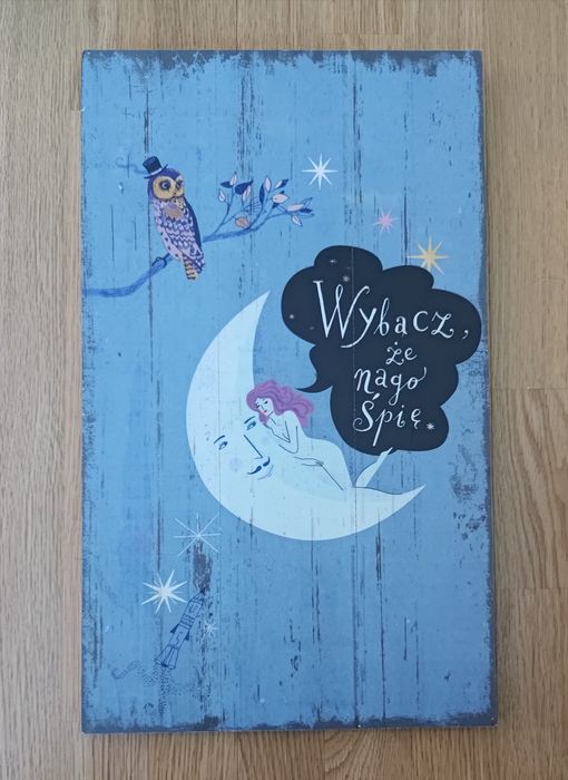 Drewniany obraz Agnieszka Osiecka "Wybacz, że nago śpię" Empik
