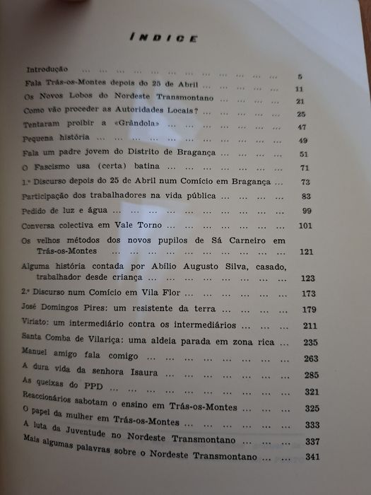 Perspectivas de Libertação no Nordeste transmontano